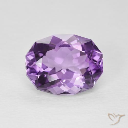 3.91ct Natural Violeta púrpura Amatista, Ovalada, VS