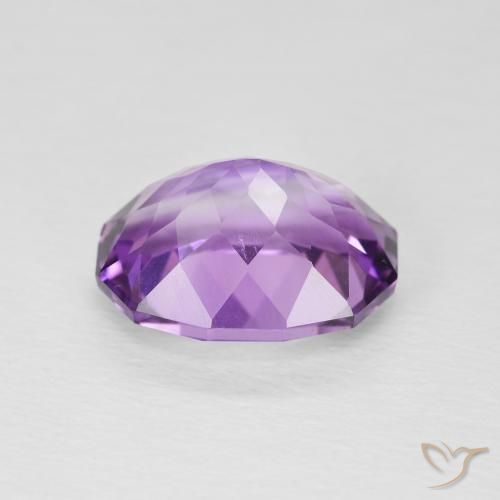 Amatista Violeta púrpura natural de 3.91 ct, Ovalada, VS