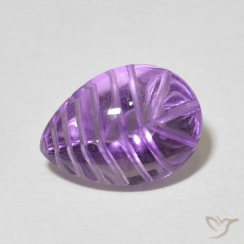 5.52ct Natural Violeta intenso Amatista, En forma de pera, Transparente