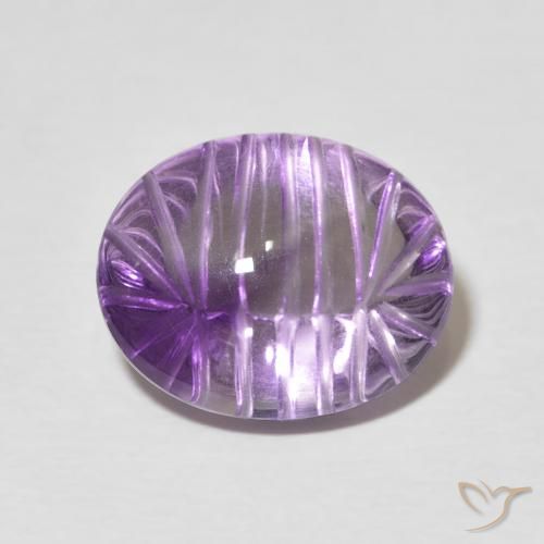 6.74ct Natural Violeta púrpura Amatista, Ovalada, Transparente