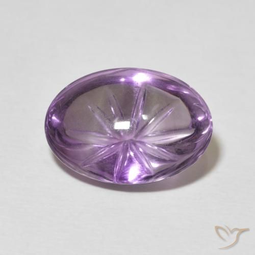 6.05ct Natural Violeta púrpura Amatista, Ovalada, Transparente
