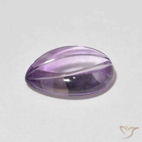 Amatista Violeta medio natural de 5.89 ct, En forma de pera, Transparente