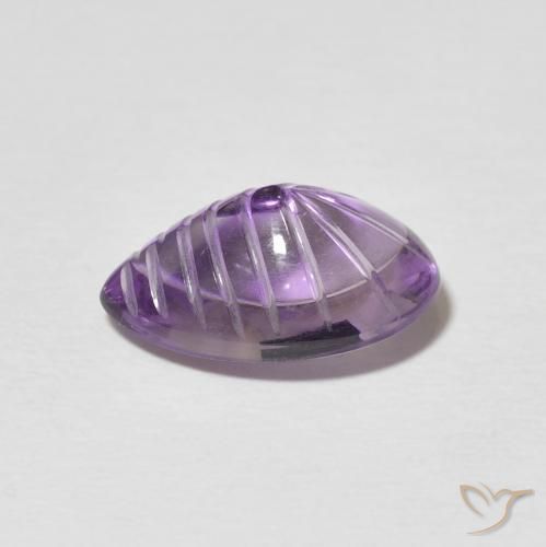 Amatista Medium Light Purplish-Violet natural de 4.40 ct, En forma de pera, Transparente