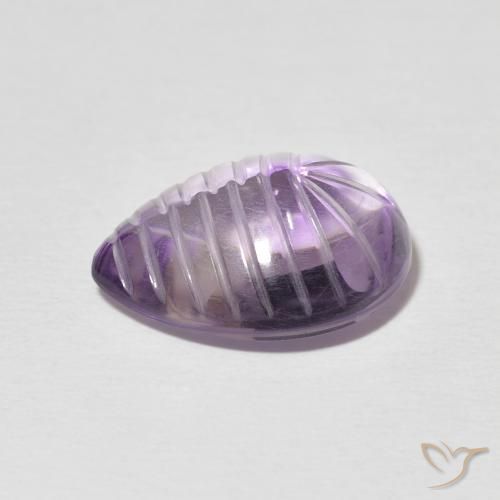 Amatista Violeta iris natural de 7.21 ct, En forma de pera, Transparente