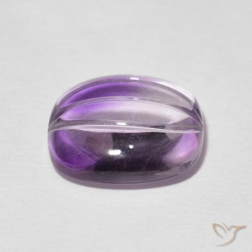 Amatista Violeta medio natural de 5.71 ct, Elegante, Transparente