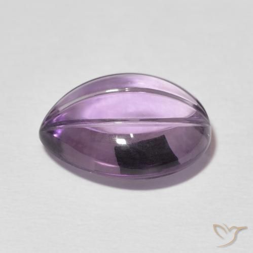 Amatista Violeta claro natural de 7.65 ct, En forma de pera, Transparente