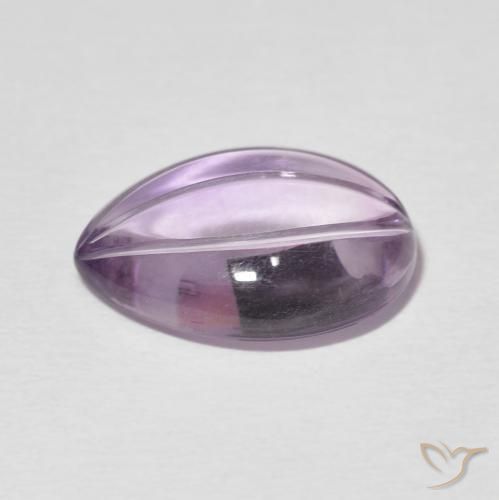 Amatista Violeta claro natural de 5.93 ct, En forma de pera, Transparente