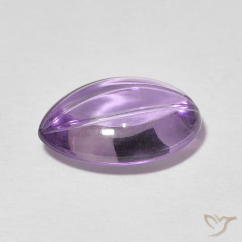 Amatista Violeta claro natural de 5.67 ct, En forma de pera, Transparente