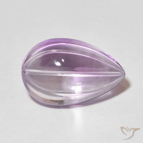 Amatista Violeta rosado natural de 7.63 ct, En forma de pera, Transparente
