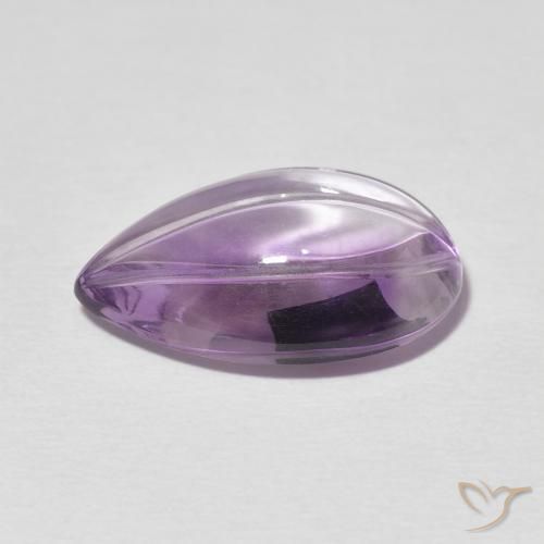 Amatista Violeta rosado natural de 7.63 ct, En forma de pera, Transparente