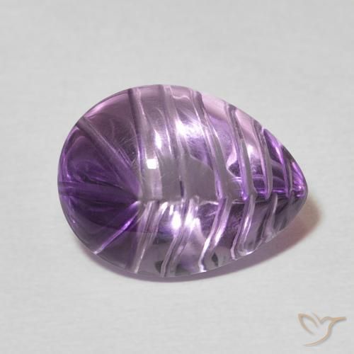 6.63ct Natural Violeta medio Amatista, En forma de pera, Transparente