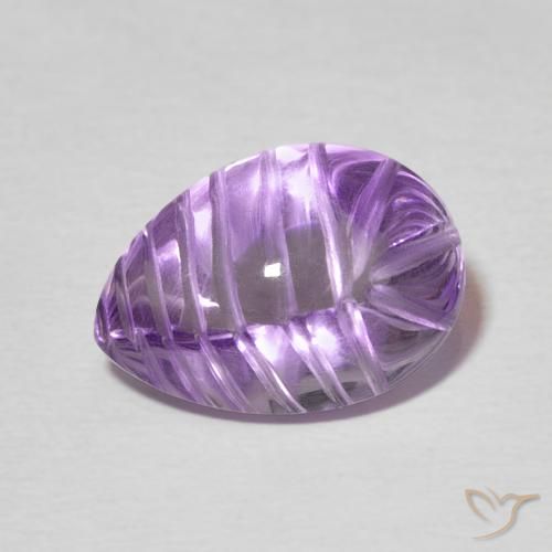 5.42ct Natural Violeta medio Amatista, En forma de pera, Transparente