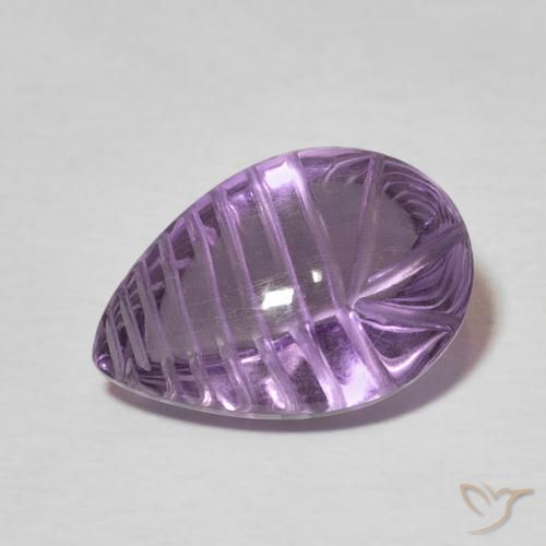 5.48ct Natural Violeta medio Amatista, En forma de pera, Transparente