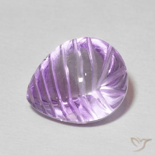 6.82ct Natural Violeta medio Amatista, En forma de pera, Transparente