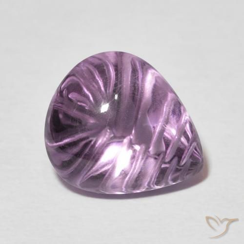 Amatista Malva intenso natural de 7.04 ct, En forma de pera, Transparente