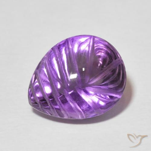 5.88ct Natural Violeta intenso Amatista, En forma de pera, Transparente