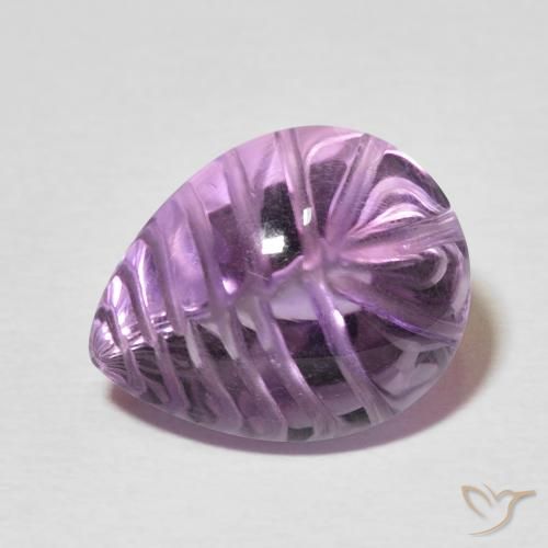 7.68ct Natural Medium Dark-Violet Amatista, En forma de pera, Transparente