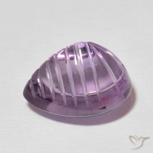 Amatista Medium Dark-Violet natural de 7.68 ct, En forma de pera, Transparente