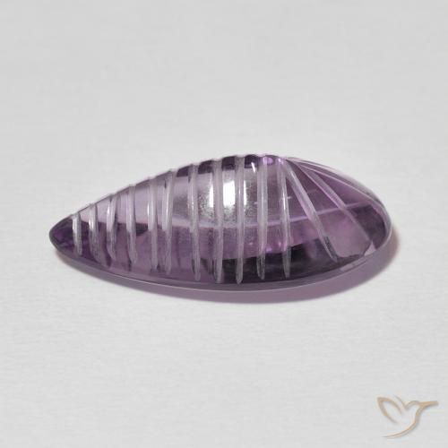Amatista Violeta medio natural de 8.83 ct, En forma de pera, Transparente