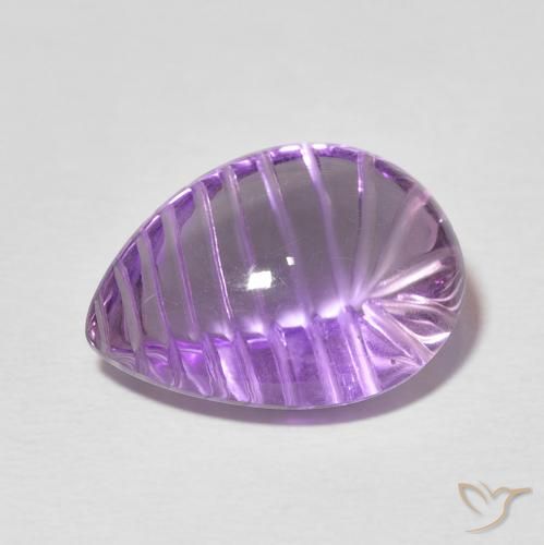 9.04ct Natural Violeta rosáceo oscuro Amatista, En forma de pera, Transparente