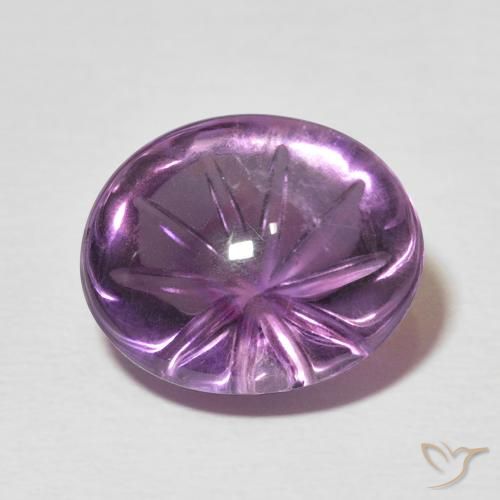 7.79ct Natural Violeta medio Amatista, Ovalada, Transparente