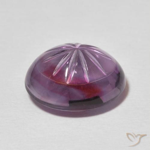 Amatista Violeta medio natural de 7.79 ct, Ovalada, Transparente