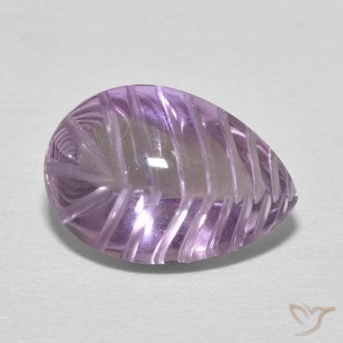 4.66ct Natural Violeta medio claro Amatista, En forma de pera, Transparente