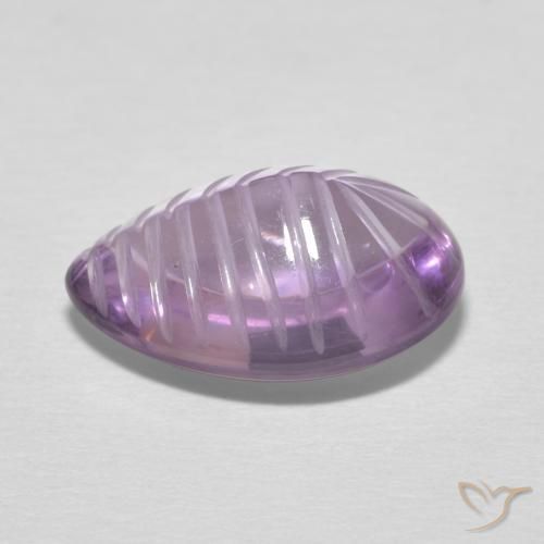 Amatista Violeta medio claro natural de 4.66 ct, En forma de pera, Transparente