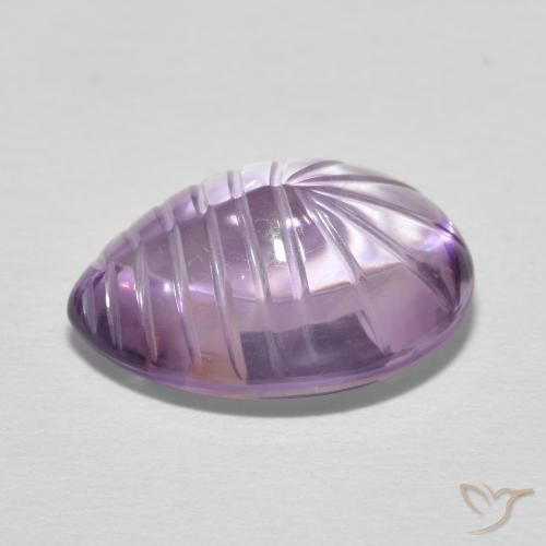 Amatista Violeta medio natural de 7.25 ct, En forma de pera, Transparente