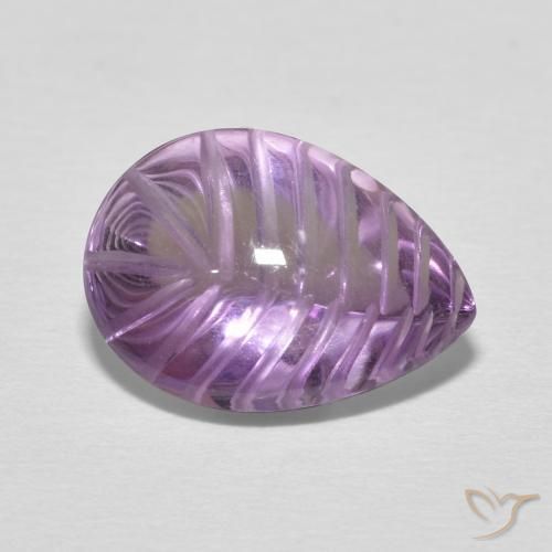 5.17ct Natural Medium Light Purplish-Violet Amatista, En forma de pera, Transparente