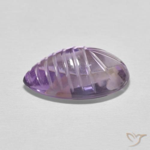 Amatista Medium Light Purplish-Violet natural de 6.21 ct, En forma de pera, Transparente