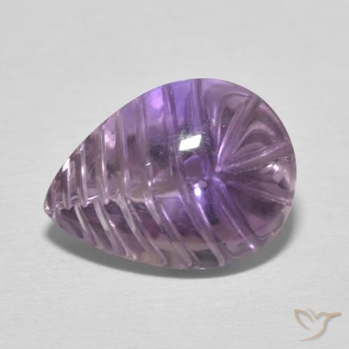 5.44ct Natural Rosado-violeta medio Amatista, En forma de pera, Transparente