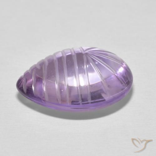Amatista Violeta rosado natural de 9.08 ct, En forma de pera, Transparente