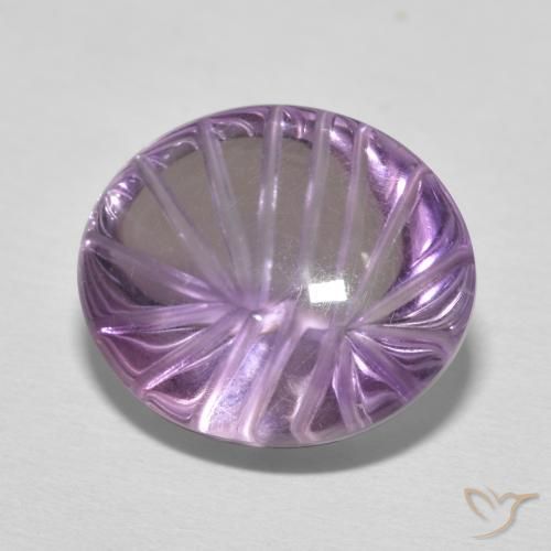 Amatista Violeta iris natural de 9.08 ct, Ovalada, Transparente
