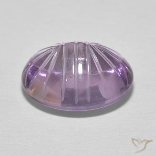 Amatista Violeta iris natural de 8.79 ct, Ovalada, Transparente