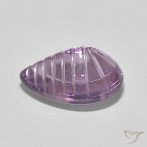 Amatista Violeta medio claro natural de 5.55 ct, En forma de pera, Transparente