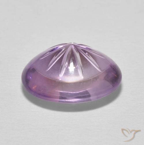 Amatista Orquídea natural de 6.31 ct, Ovalada, Transparente