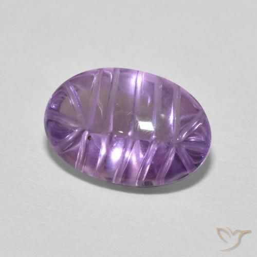 Amatista Violeta púrpura natural de 3.59 ct, Ovalada, Transparente