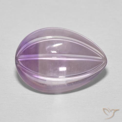 Amatista Violeta iris natural de 6.03 ct, En forma de pera, Transparente