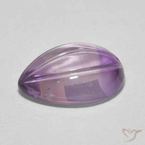Amatista Violeta iris natural de 6.03 ct, En forma de pera, Transparente