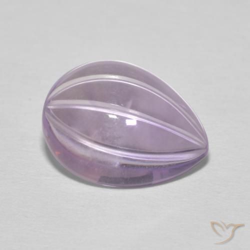 Amatista Violeta rosado natural de 4.82 ct, En forma de pera, Transparente