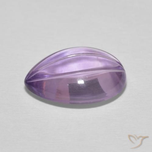 Amatista Violeta rosado natural de 4.82 ct, En forma de pera, Transparente