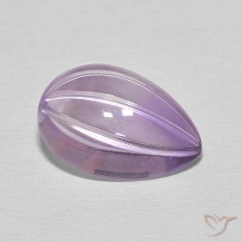 Amatista Violeta iris natural de 5.09 ct, En forma de pera, Transparente