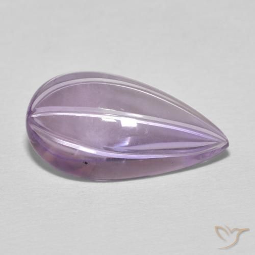 Amatista Violeta iris natural de 6.14 ct, En forma de pera, Transparente
