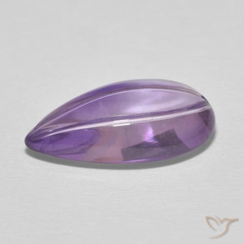 Amatista Violeta iris natural de 6.14 ct, En forma de pera, Transparente