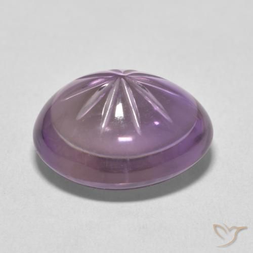 Amatista Medium Light Purplish-Violet natural de 10.21 ct, Ovalada, Transparente