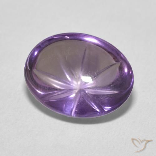 3.60ct Natural Violeta oscuro Amatista, Ovalada, Transparente