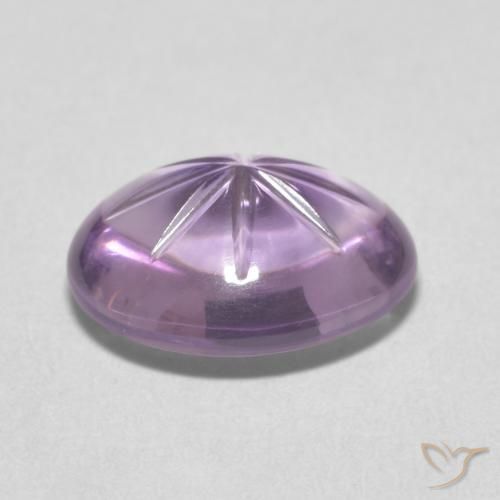 Amatista Violeta oscuro natural de 3.60 ct, Ovalada, Transparente