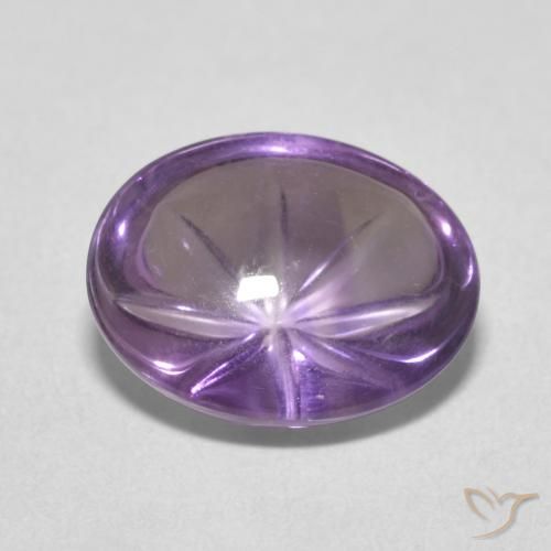 Amatista Violeta oscuro natural de 3.60 ct, Ovalada, Transparente