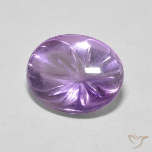 Amatista Violeta rosado natural de 5.02 ct, Ovalada, Transparente